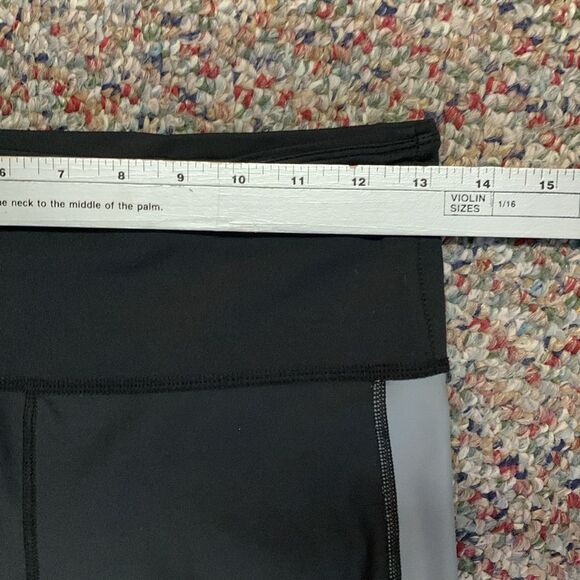 Zyia Light N Tight Black Peach Coffee Colorblock High Rise Ankle Legging Size M - Picture 7 of 10